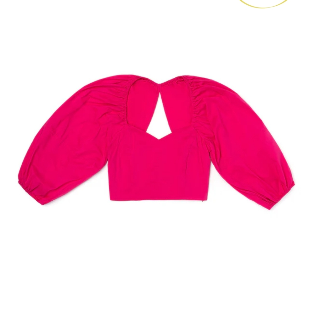Buru Cropped Puff Sleeve Top